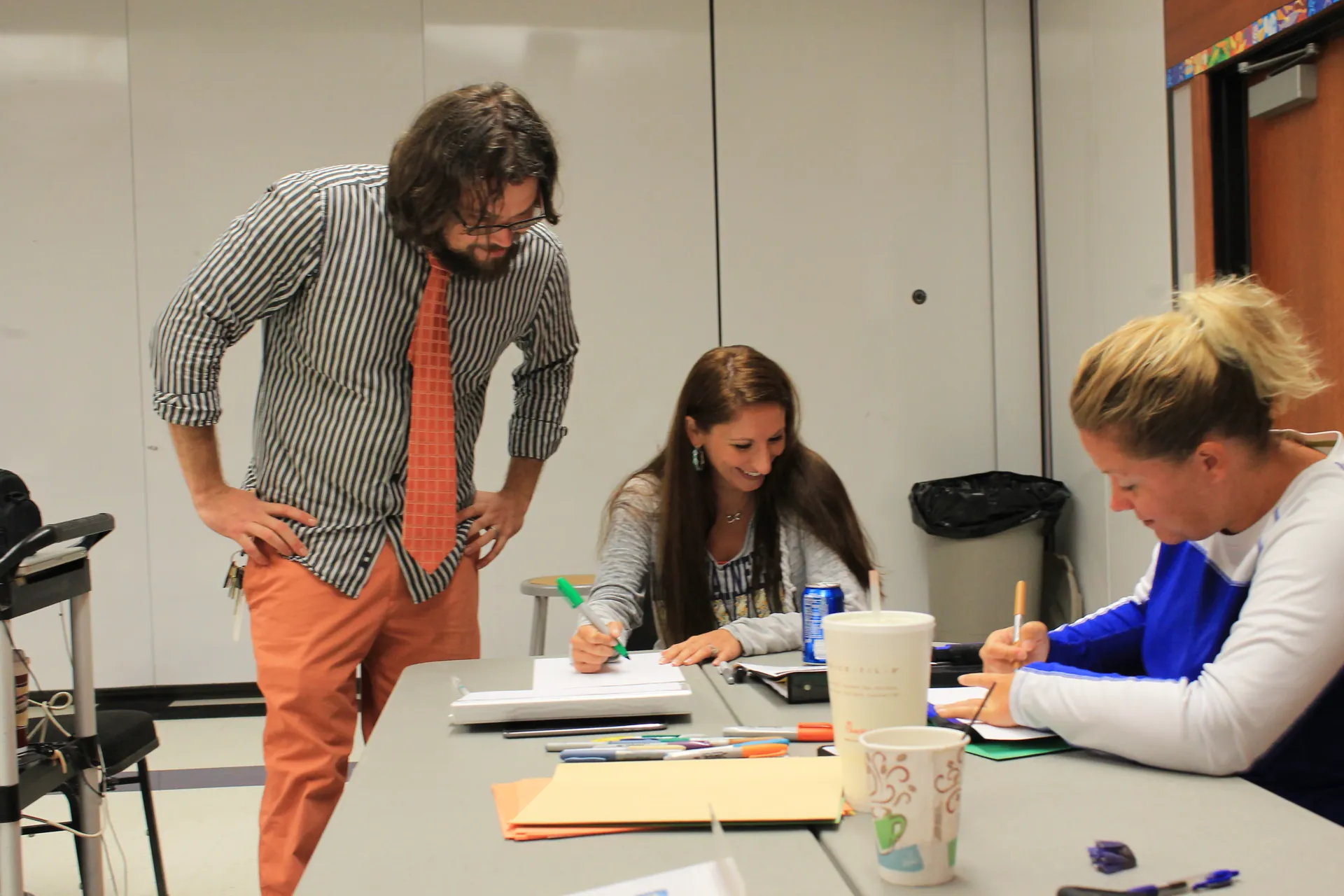 Greg Macer working in a STEM learning environment