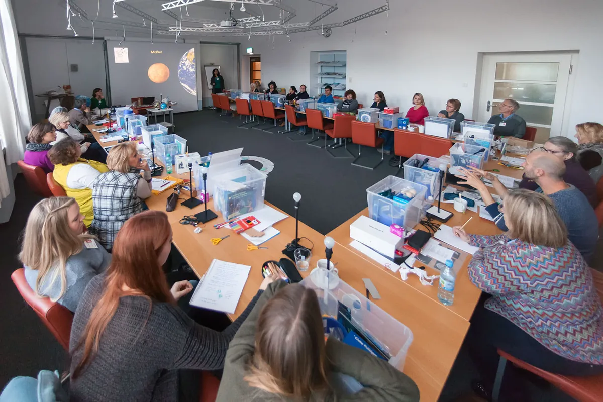 Educators gathered at a regional teacher training event